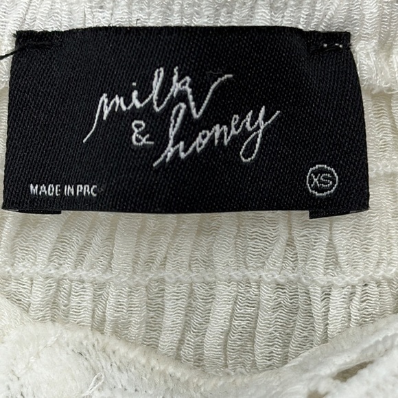 Milk&Honey White Lace Summer Cami Top Looks like Free People Adella Top Size XS - Picture 8 of 9